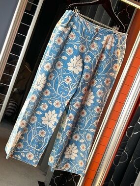 Vibrant Botanical Dreams High-Waisted Wide Leg Trousers 🎐